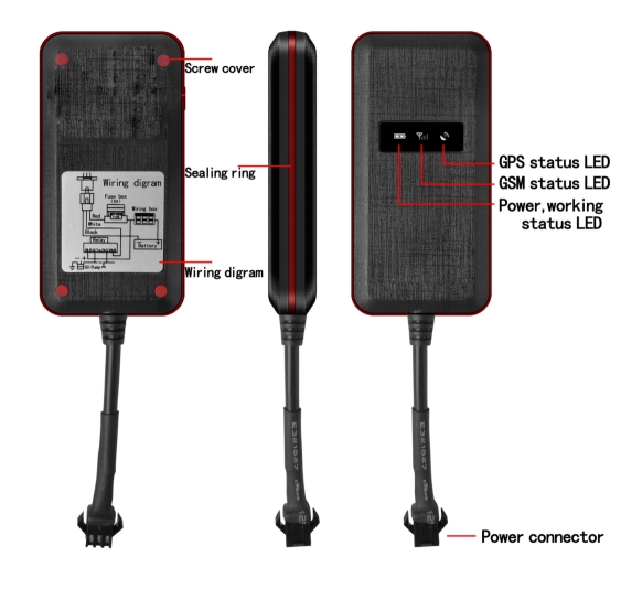 Dispositivo de seguimiento de coche IPX6, aplicación impermeable