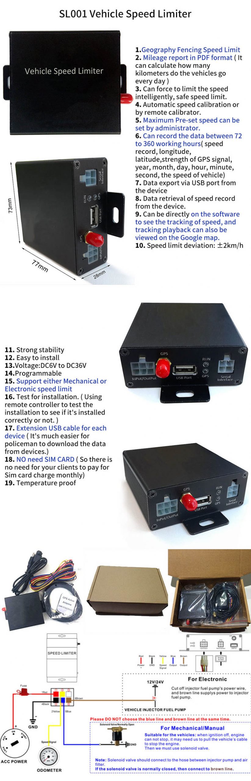 Vehicle Speed Limiter device