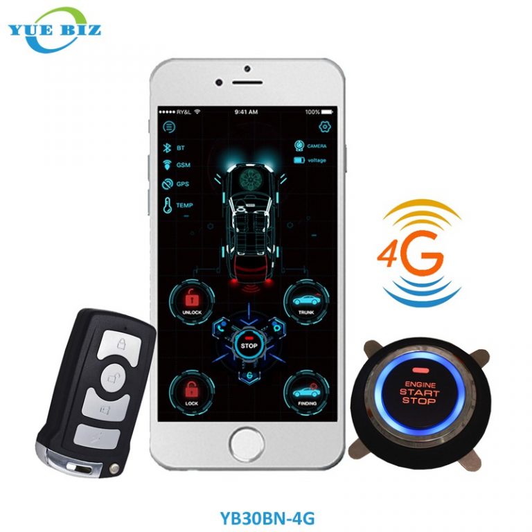 Alarma para coche 4G gps gsm Smart Pke Entrada sin llave Motor de arranque  remoto Start Stop