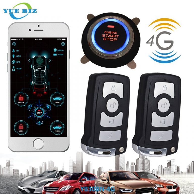 Alarma para coche 4G gps gsm Smart Pke Entrada sin llave Motor de