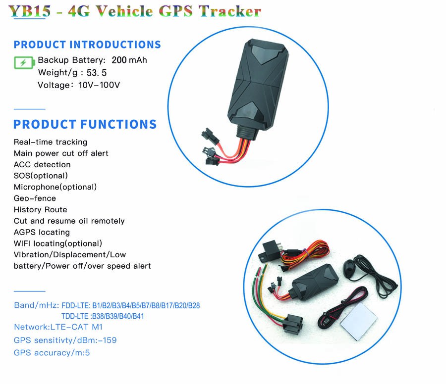 4G Vehicle GPS Tracker device