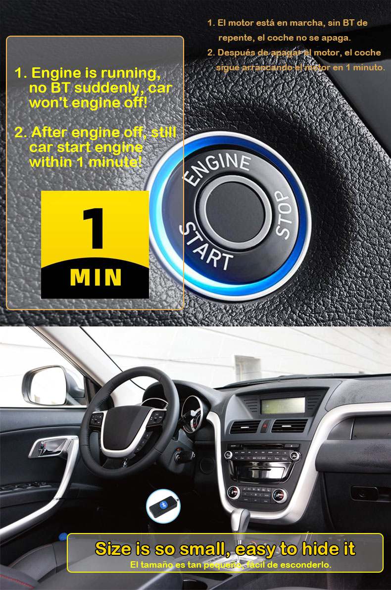 Sistema de alarma de coche Bluetooth
